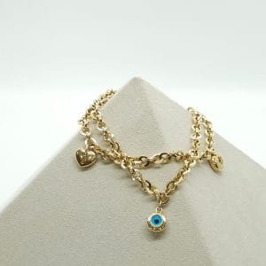 Cetaş Çift Zincir Nazar Boncuğu