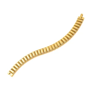 Regold Yanı Taşlı Piramit Bileklik 115MBL00033