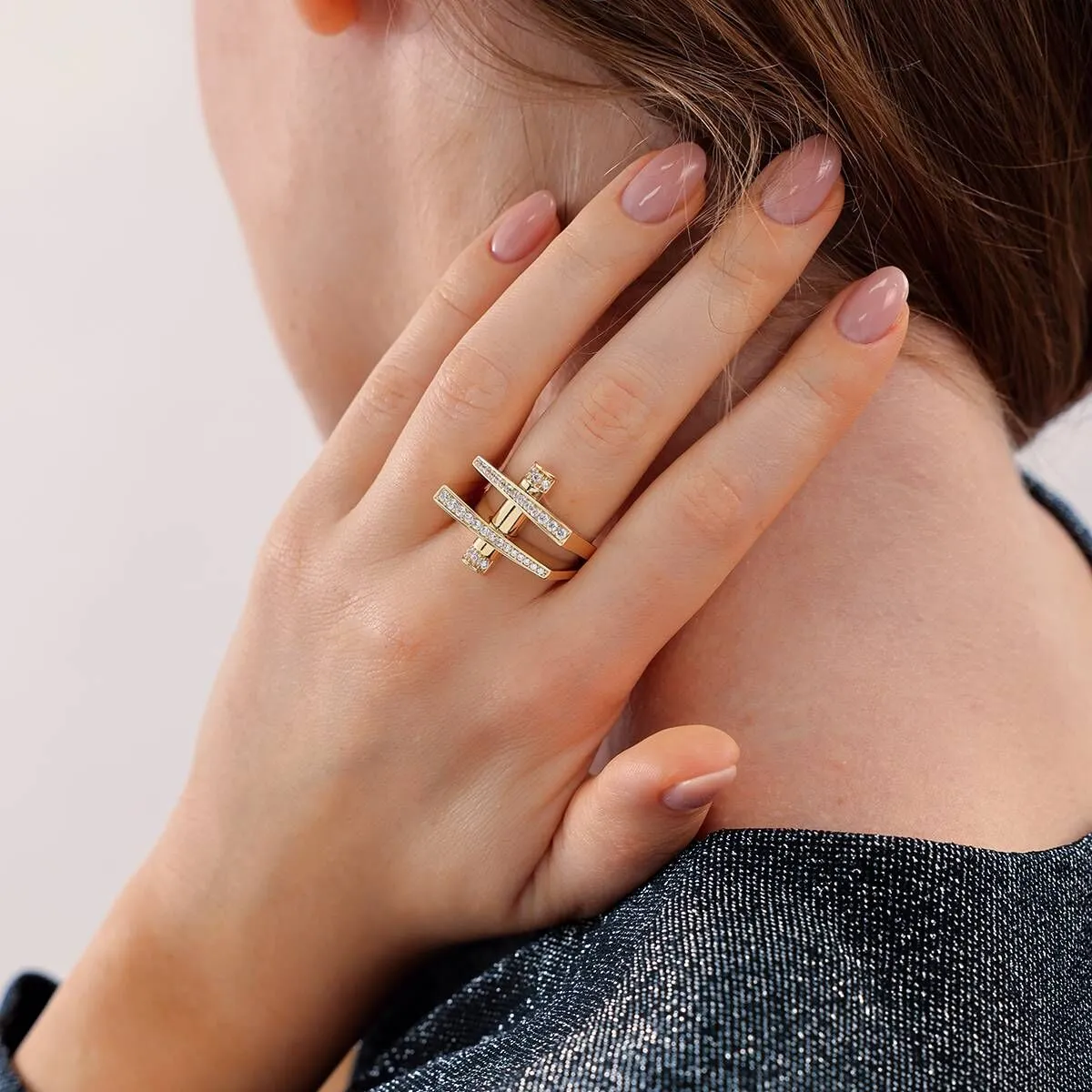 Regold Taşlı Silindir Yüzük - Görsel 4