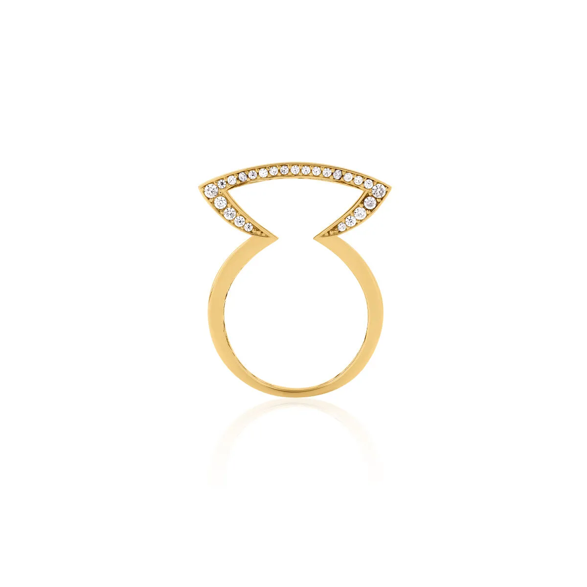 Regold Yanı Taş Detaylı Tasarım Yüzük - Görsel 2