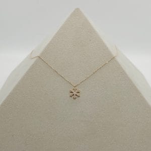 14 Ayar Altın Kar Tanesi Kolye