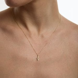 14 Ayar Altın Sol Anahtarı Kolye