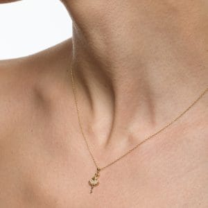 14 Ayar Altın Dans Figürlü Kolye