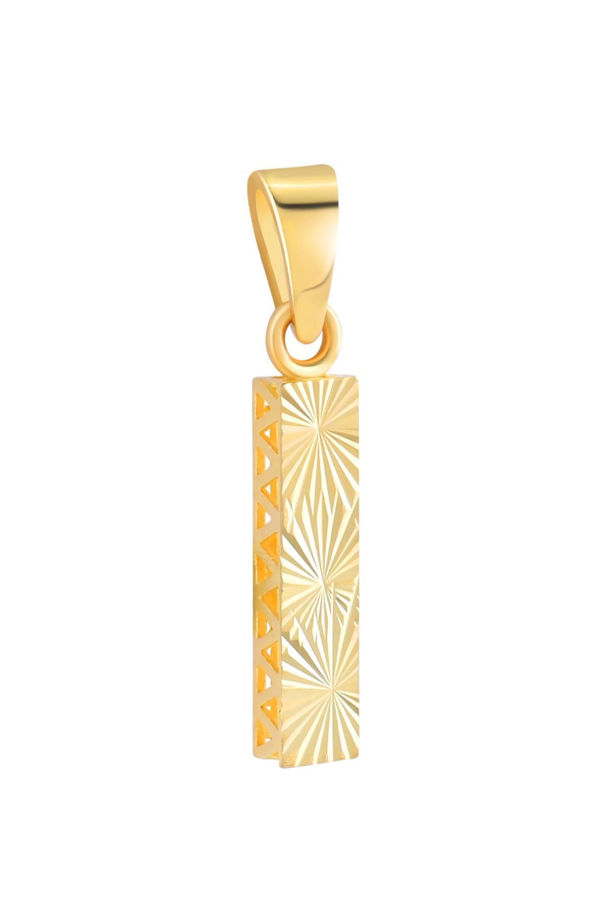 14 Ayar Altın I Harfi Kalemli Kolye Ucu