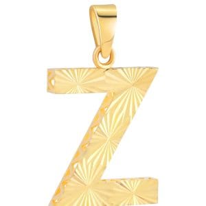 14 Ayar Altın Z Harfi Kalemli Kolye Ucu